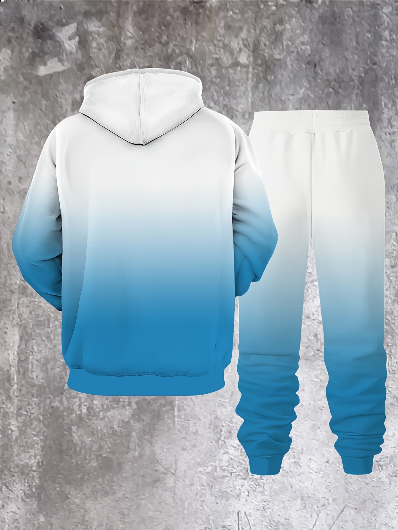 In His Divine Power Autumn Winter Gradient Hoodie Set
