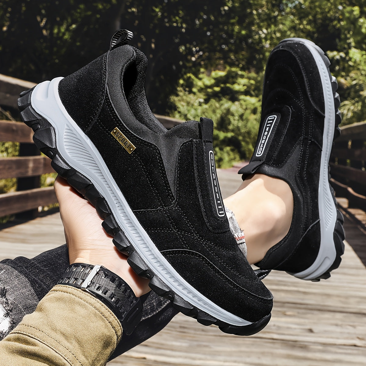 Casual Men Slip On Sneakers Round Toe EVA Comfortable
