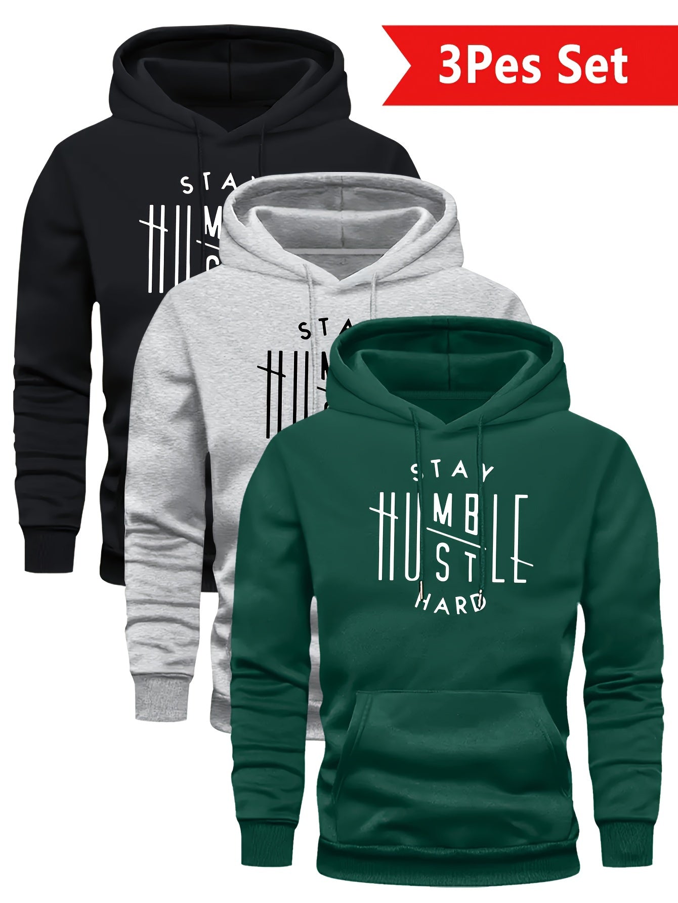 Velvet Hooded Sweatshirt For Men Casual Pullover Hoodie
