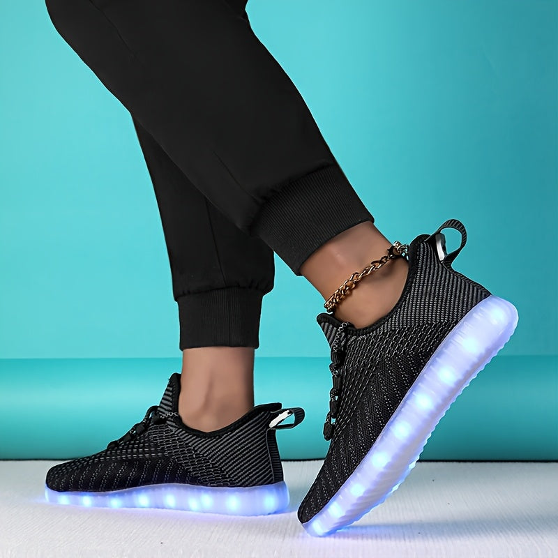 In His Divine Power LED Light Up Sneakers Rechargeable
