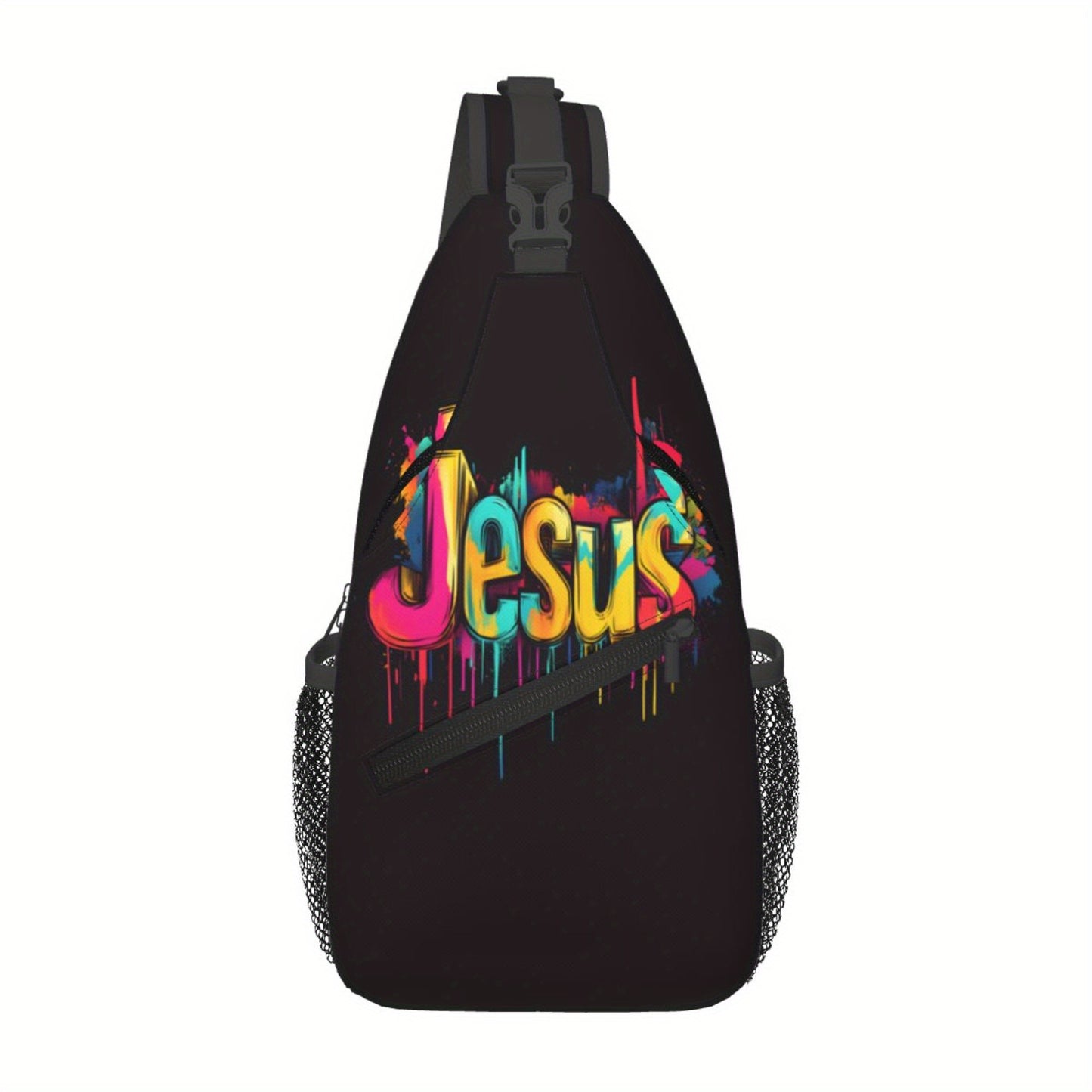 In His Divine Power Jesus Art Crossbody Bag Graffiti