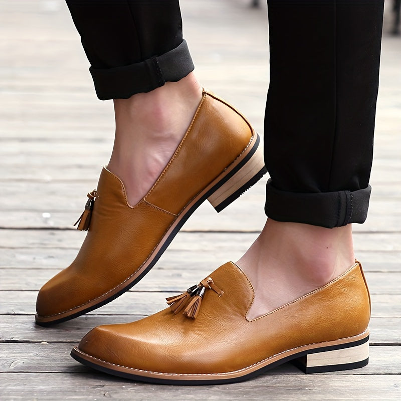 Mens Slip On Tassel Loafers For Weddings And Parties