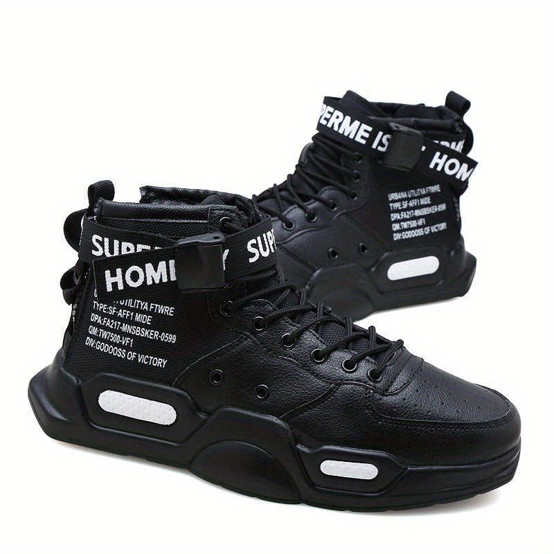 Fashionable High Top Men's Basketball Shoes Sports Leisure Walking Shoes
