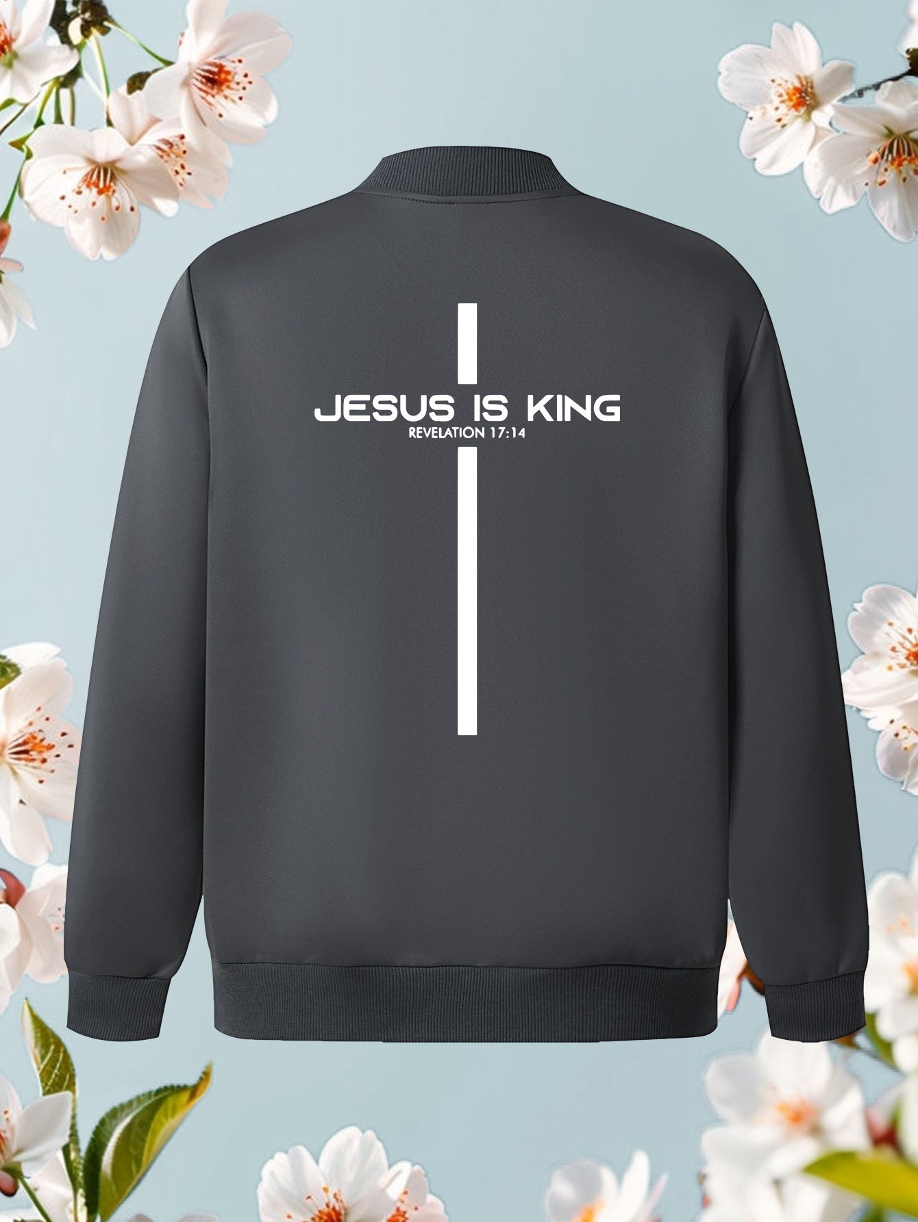 In His Divine Power Jesus Is King Bomber Jacket Casual