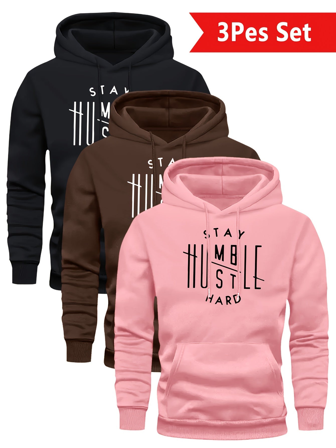 Velvet Hooded Sweatshirt For Men Casual Pullover Hoodie