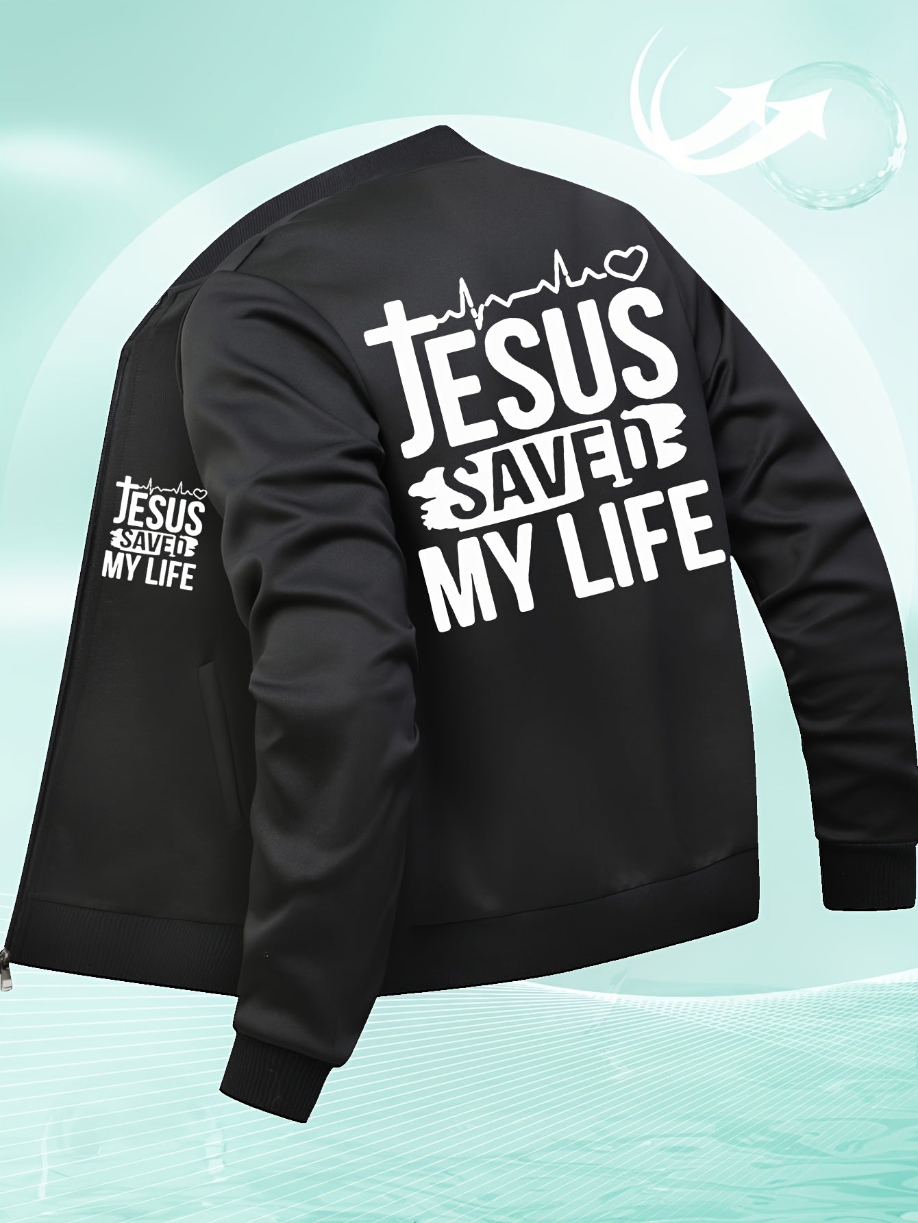 Jesus Saved My Life Bomber Jacket Casual Everyday Wear