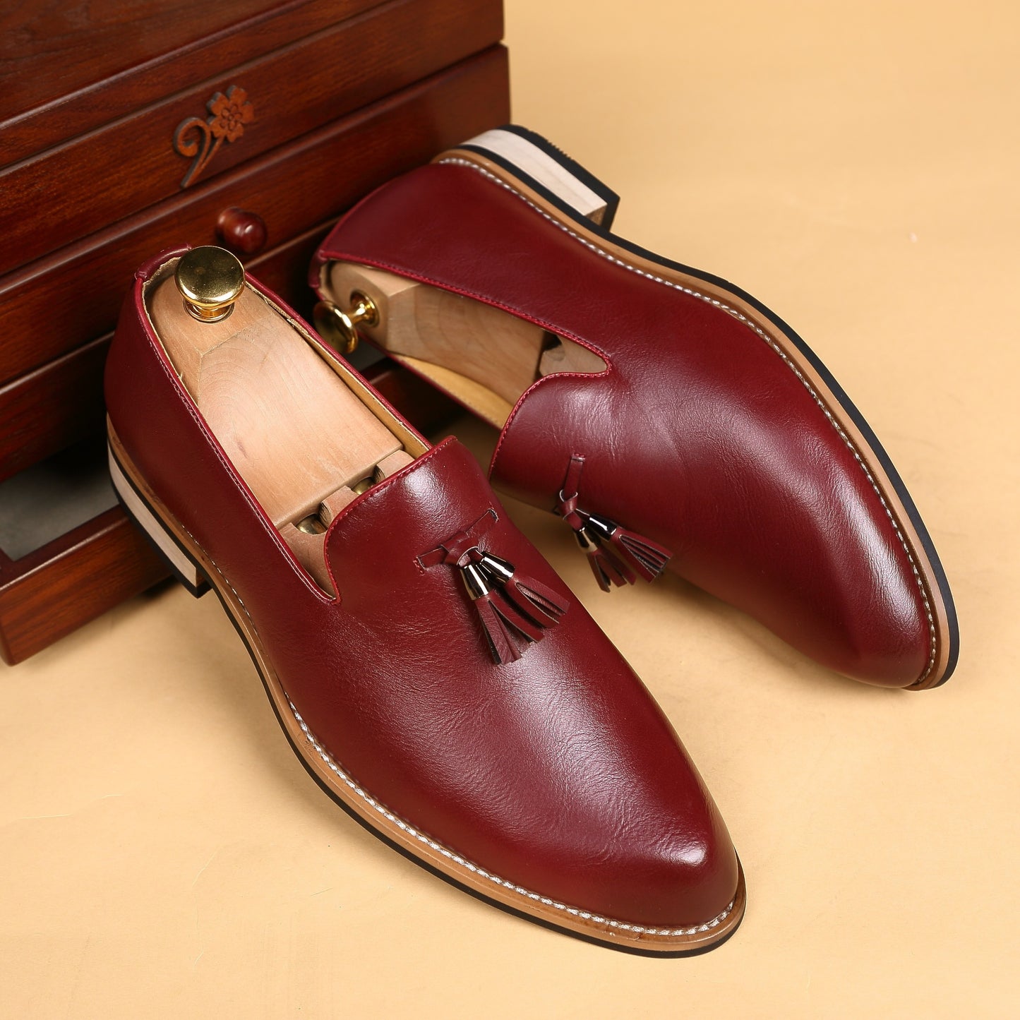 Mens Slip On Tassel Loafers For Weddings And Parties