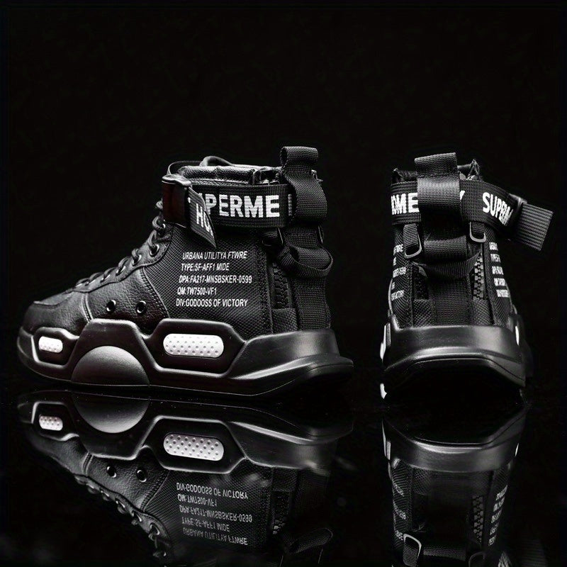 Fashionable High Top Men's Basketball Shoes Sports Leisure Walking Shoes