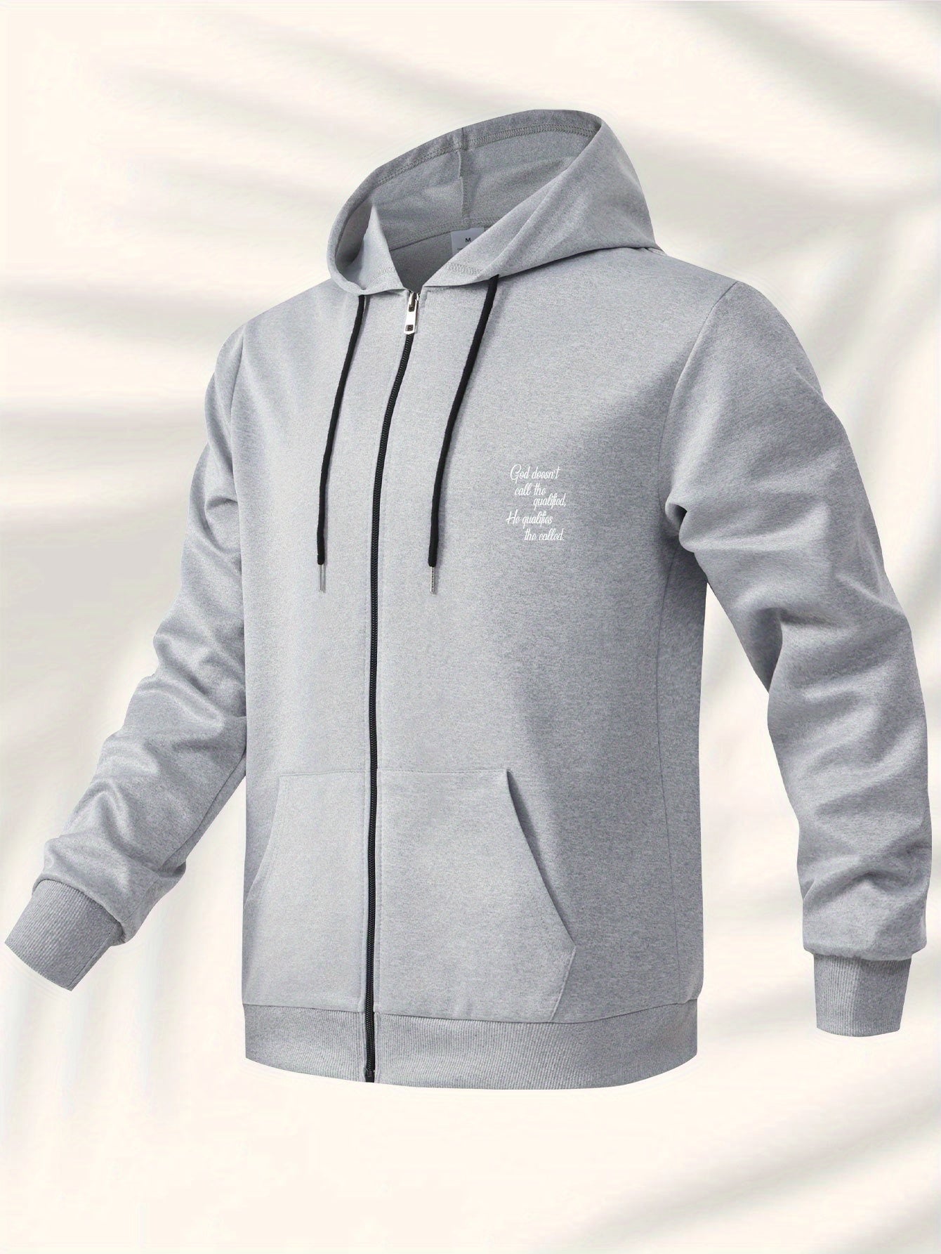 Casual Hooded Jacket Men's Inspirational Back Print