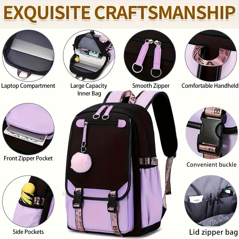 Stylish Large Capacity Multi Pocket Backpack For Students