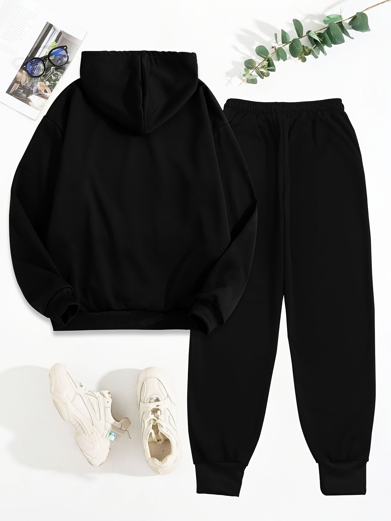 Casual Two Piece Hoodie And Pants Set For Women Relaxed Fit
