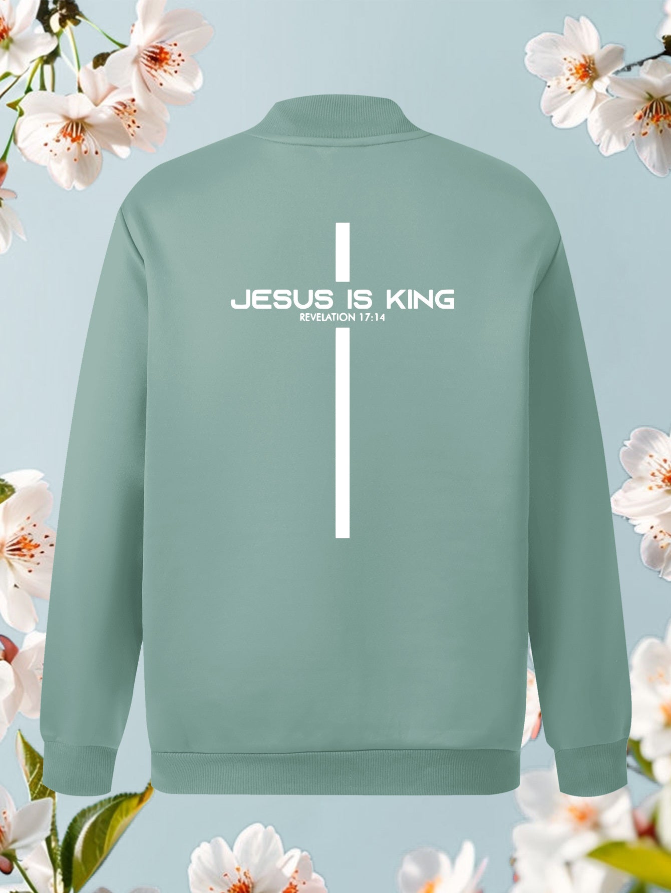 In His Divine Power Jesus Is King Bomber Jacket Casual