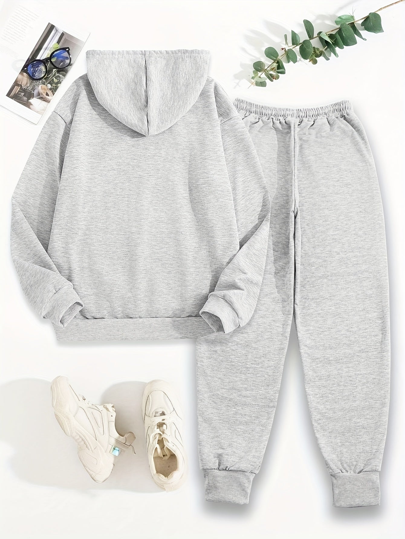 Casual Two Piece Hoodie And Pants Set For Women Relaxed Fit