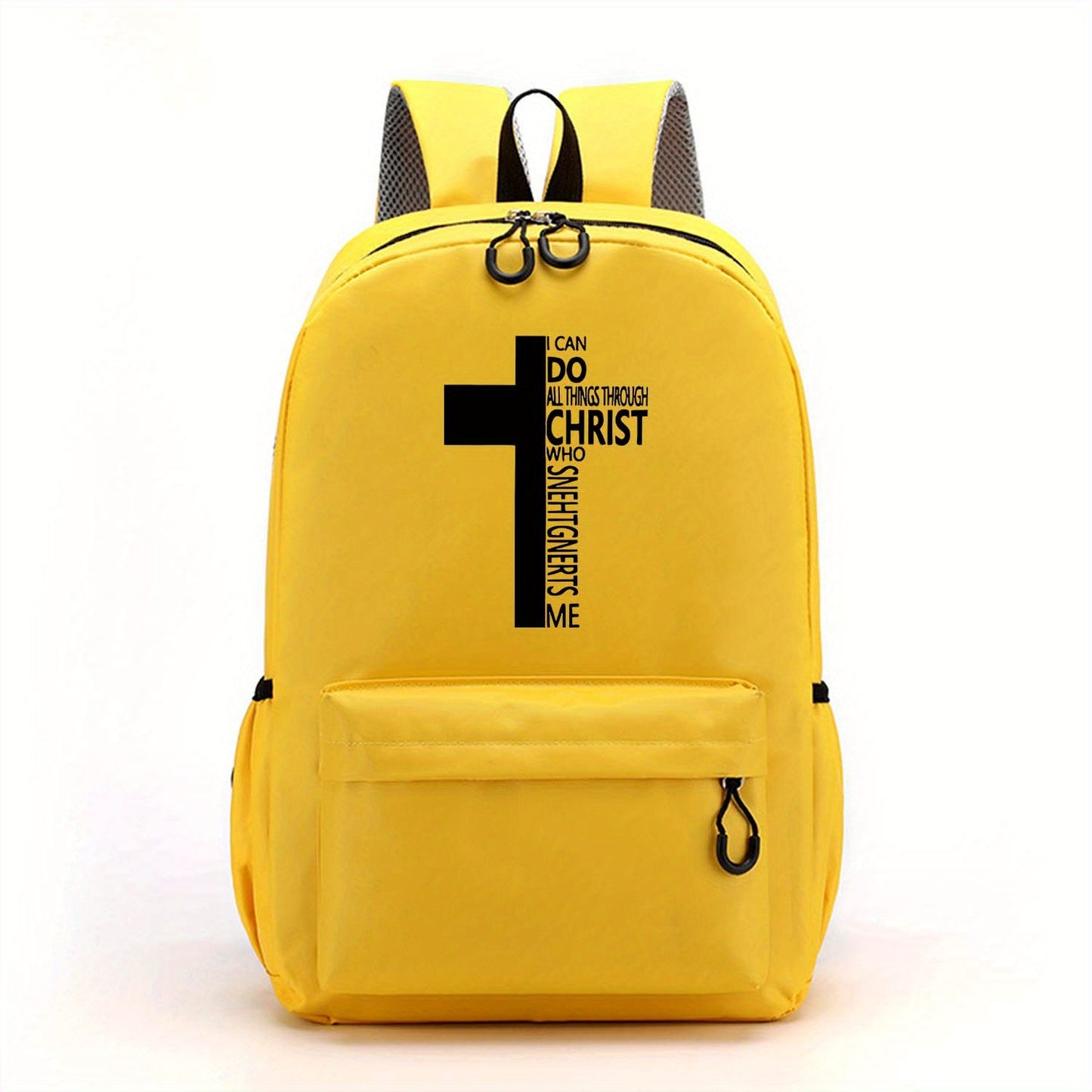 Christian Faith Backpack Lightweight Laptop Bag Cross Print