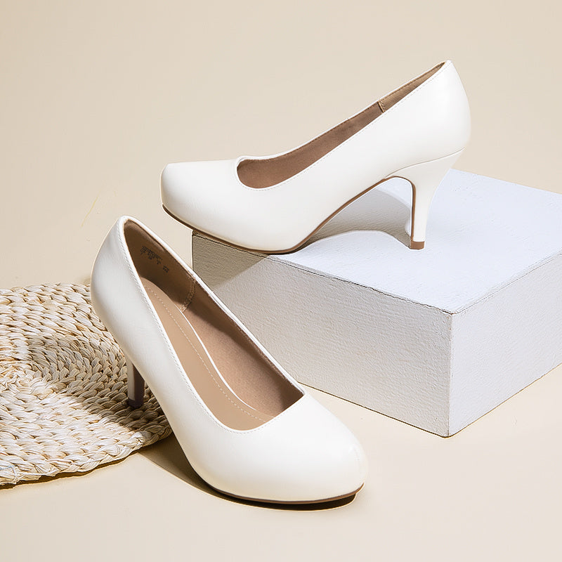 Women's Classic Elegant Versatile Low Stiletto Heels