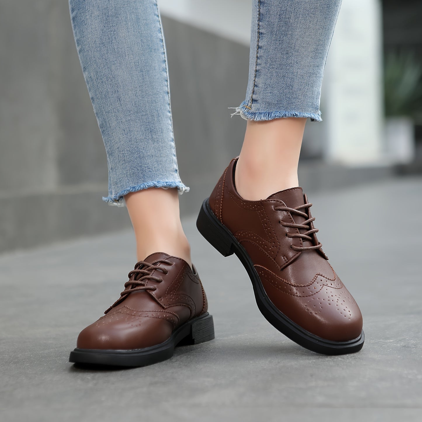 Thick Women's Classic Oxford Pointed Formal Shoes