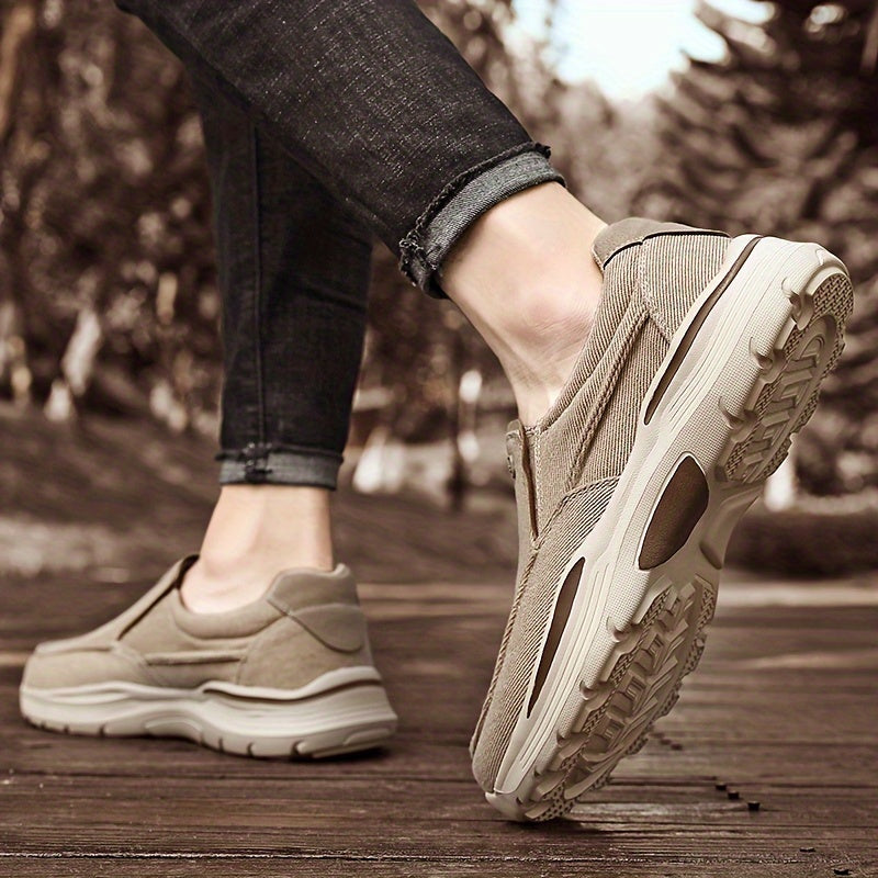 Casual Canvas Slip On Loafers For Walking And Hiking
