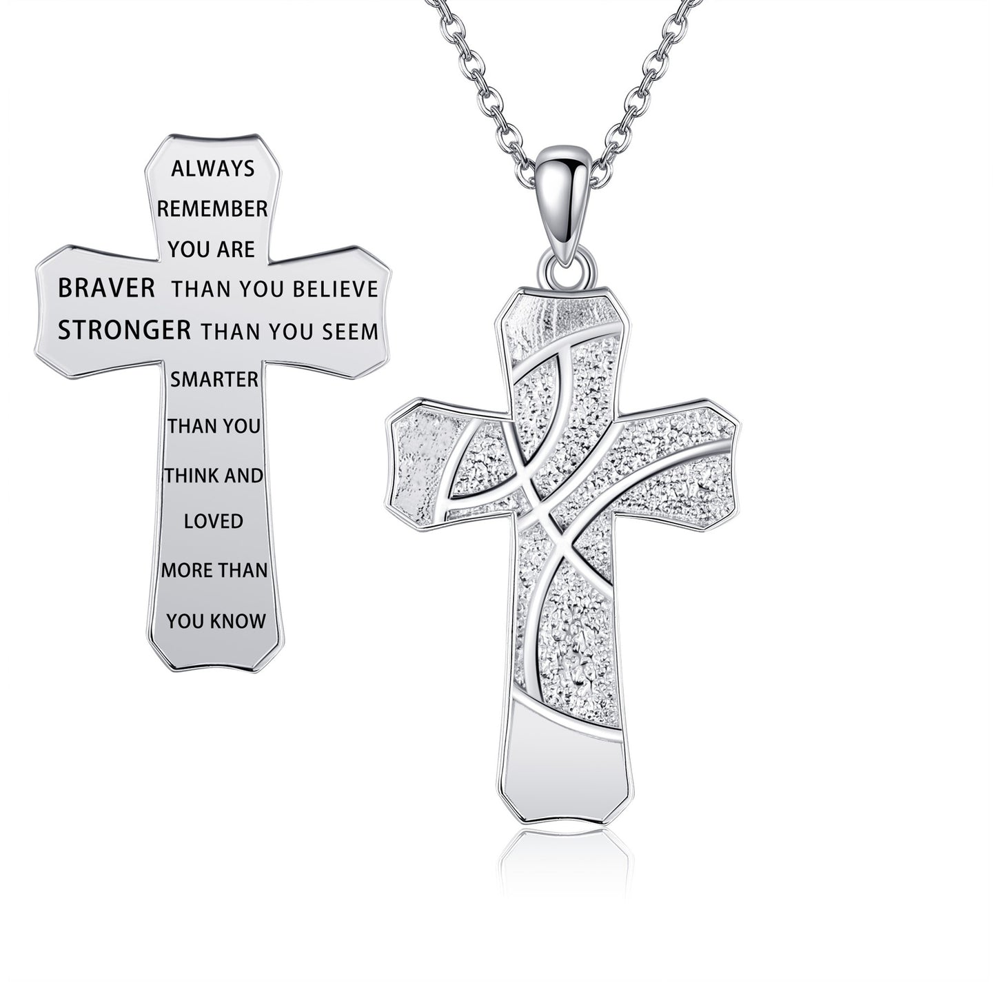 Sterling Silver Basketball Cross Necklace Pendant Jewelry