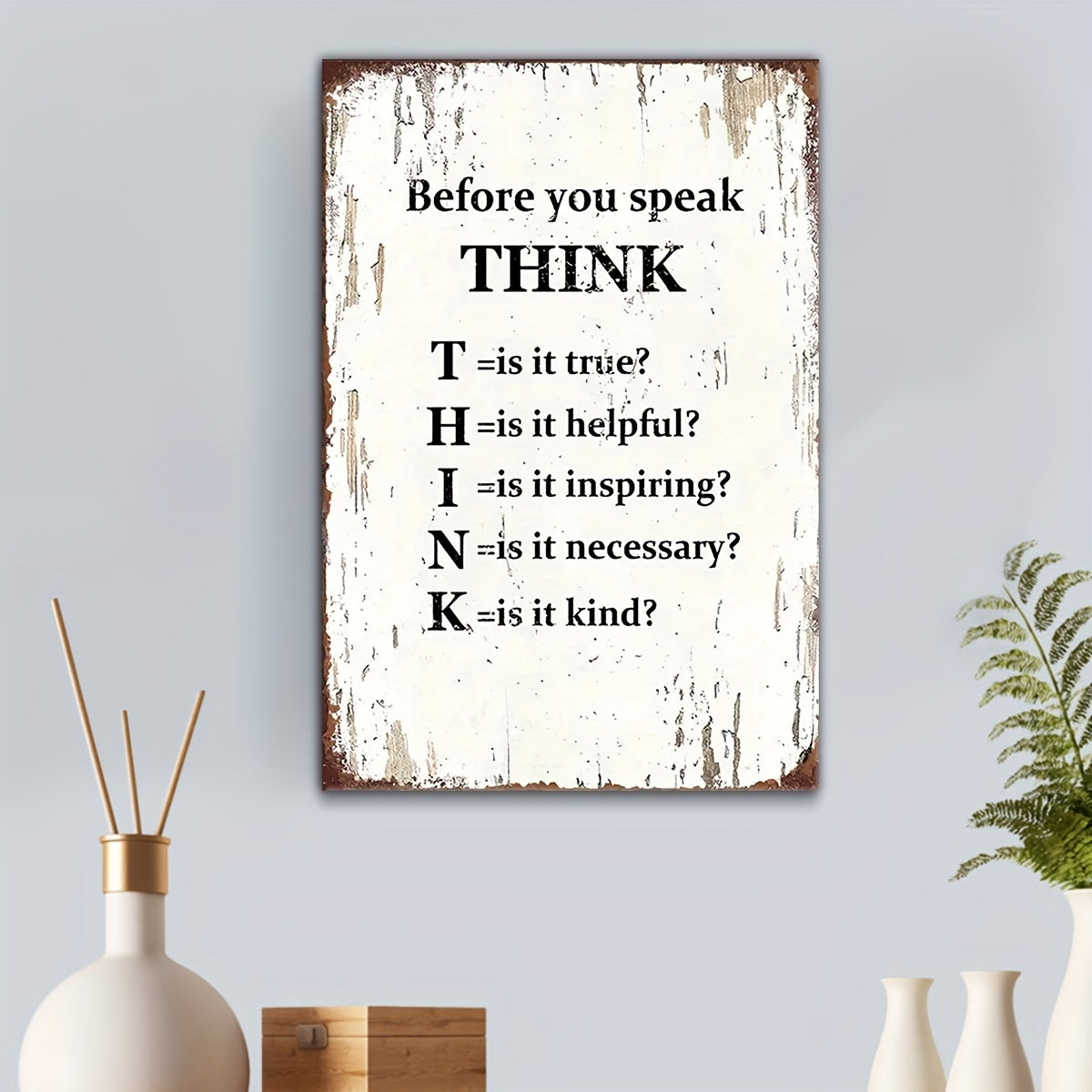 Motivation Quotes Wooden Framed Canvas Painting Wall Decor