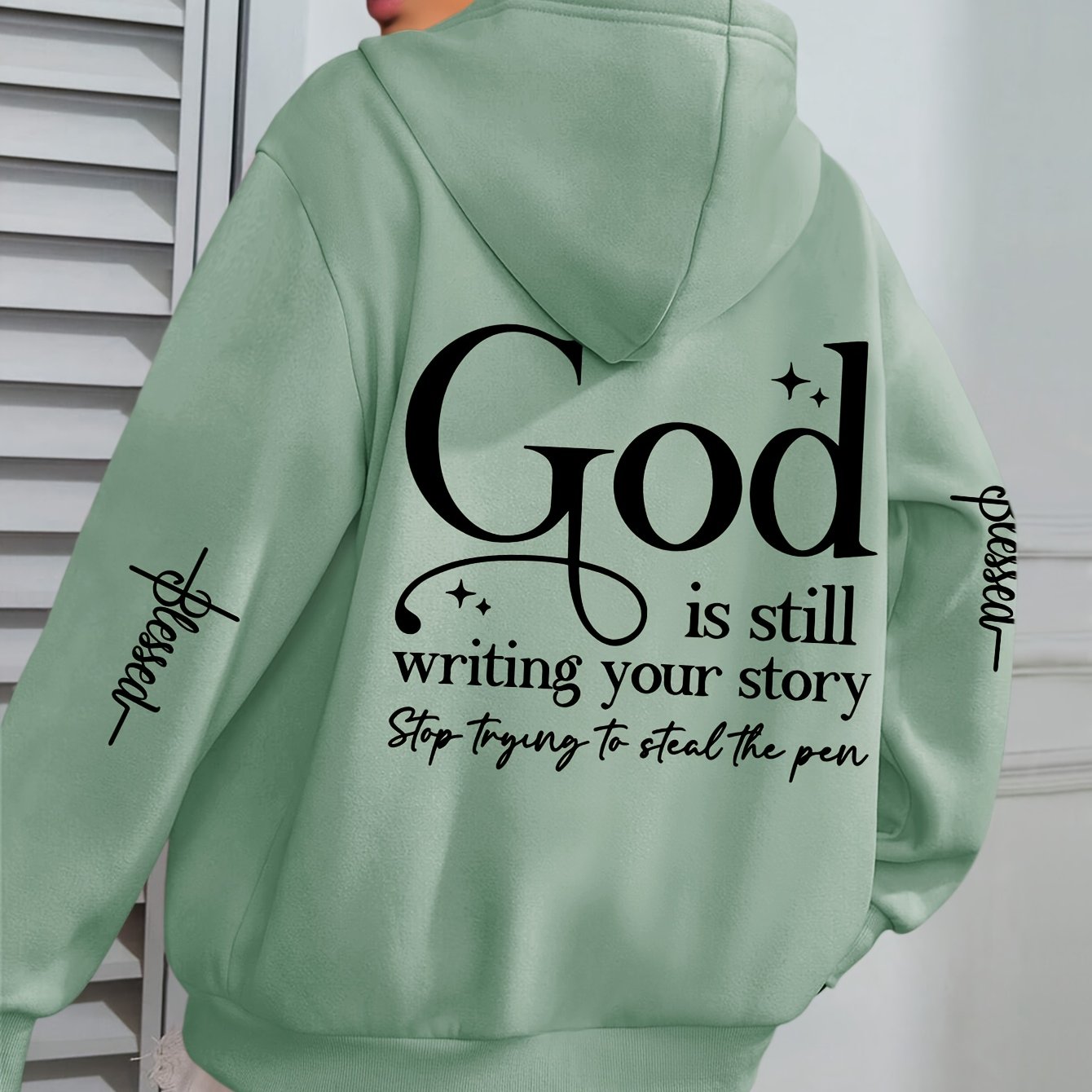 GOD Slogan Hoodie Pullover Hooded Sweatshirt Casual IHDP