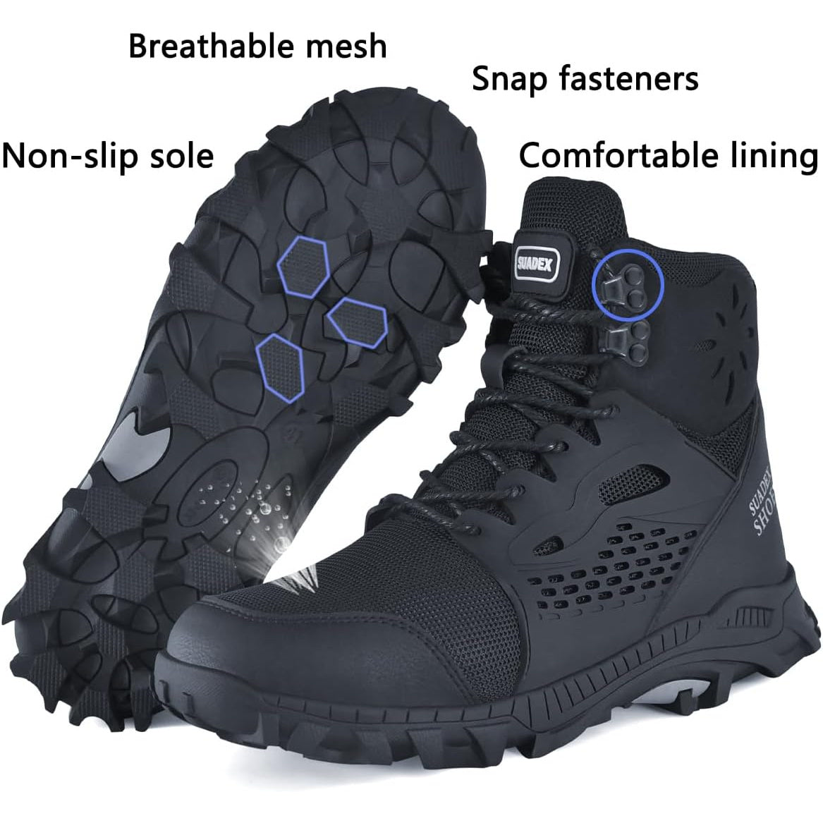 Lightweight Steel Toe Safety Boots Waterproof Construction