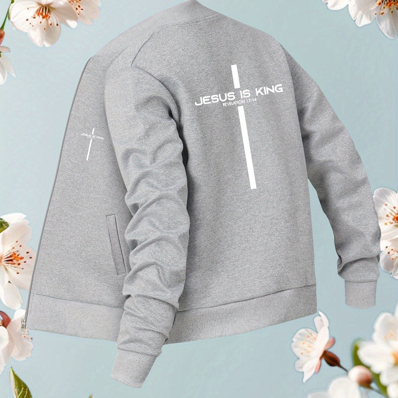 In His Divine Power Jesus Is King Bomber Jacket Casual