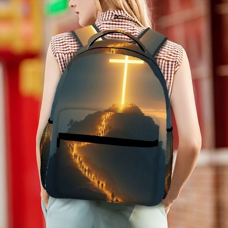 Lightweight Jesus Cross Backpack Foldable Travel Daypack