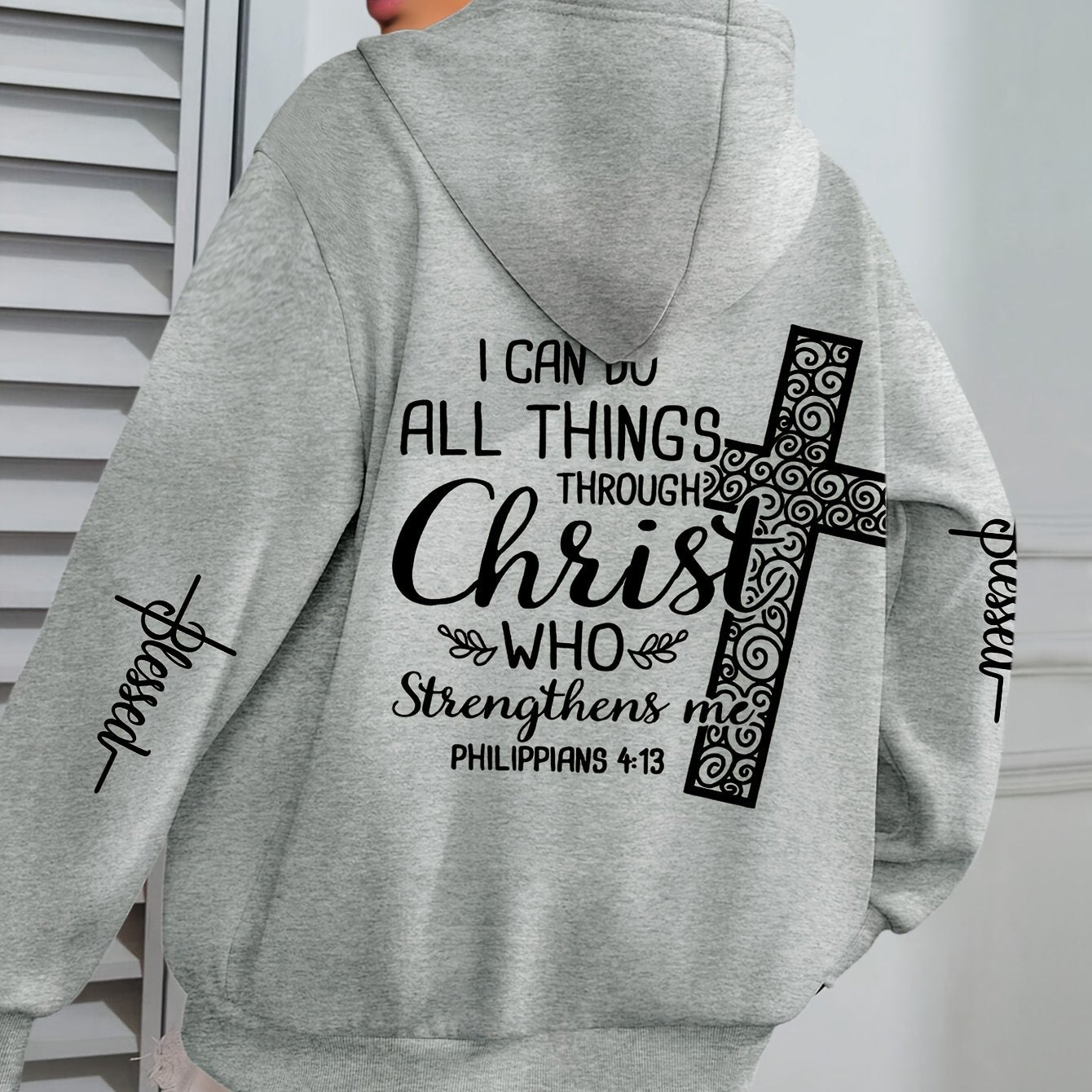 IHDP Inspirational Christ Hoodie For Women Front Pocket