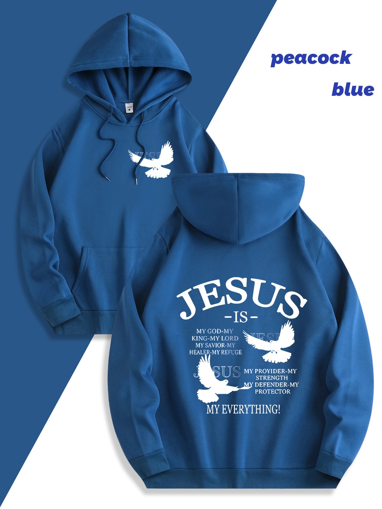 Divine Power Jesus and Dove Graphic Hoodie Unisex Gift
