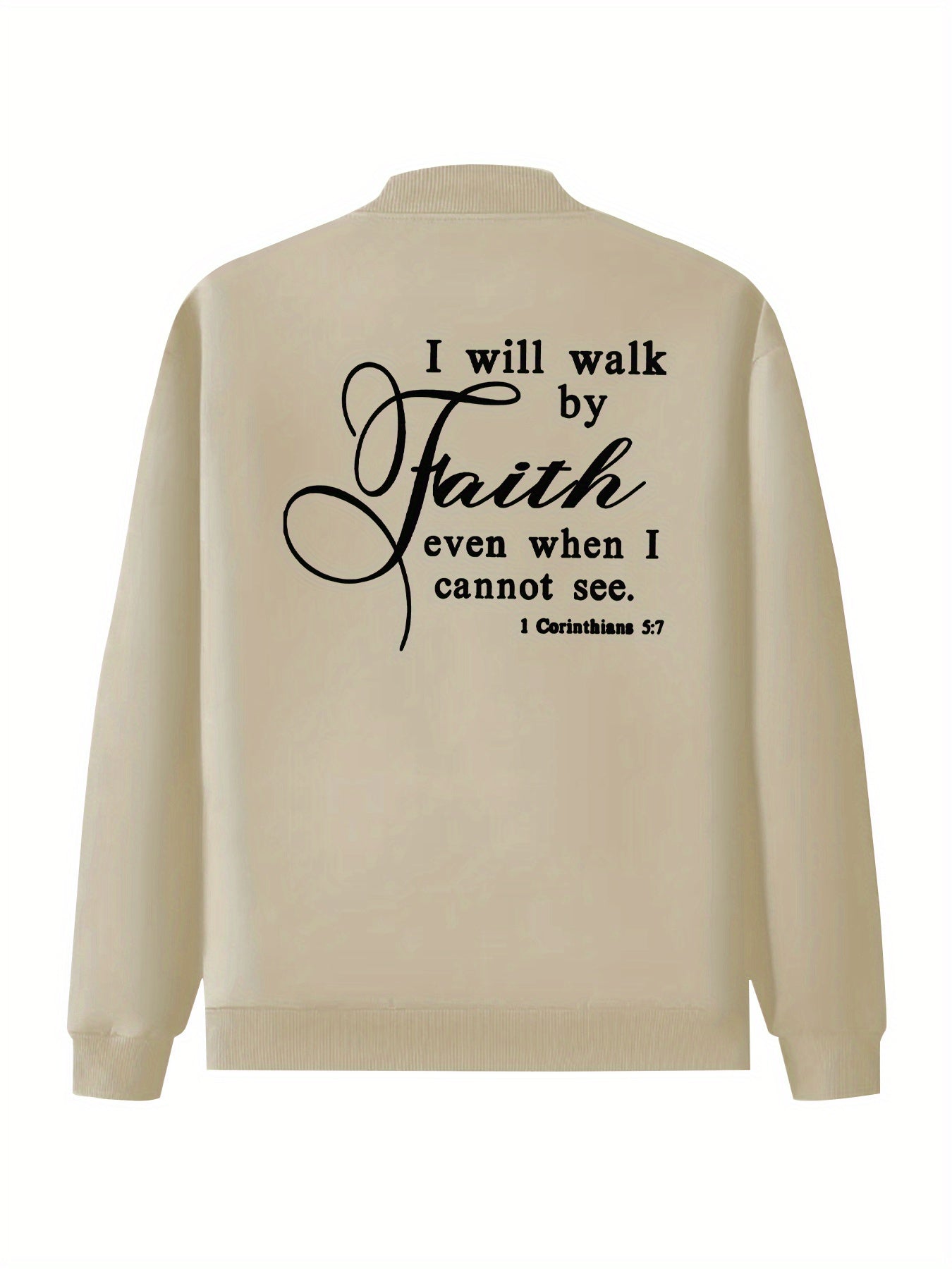 Women's Inspirational Faith Print Black Jacket by In His Divine Power