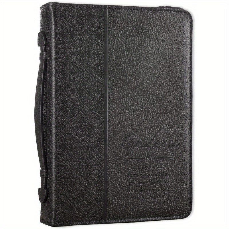 Mens Classic Faux Leather Bible Cover Guidance Prayer