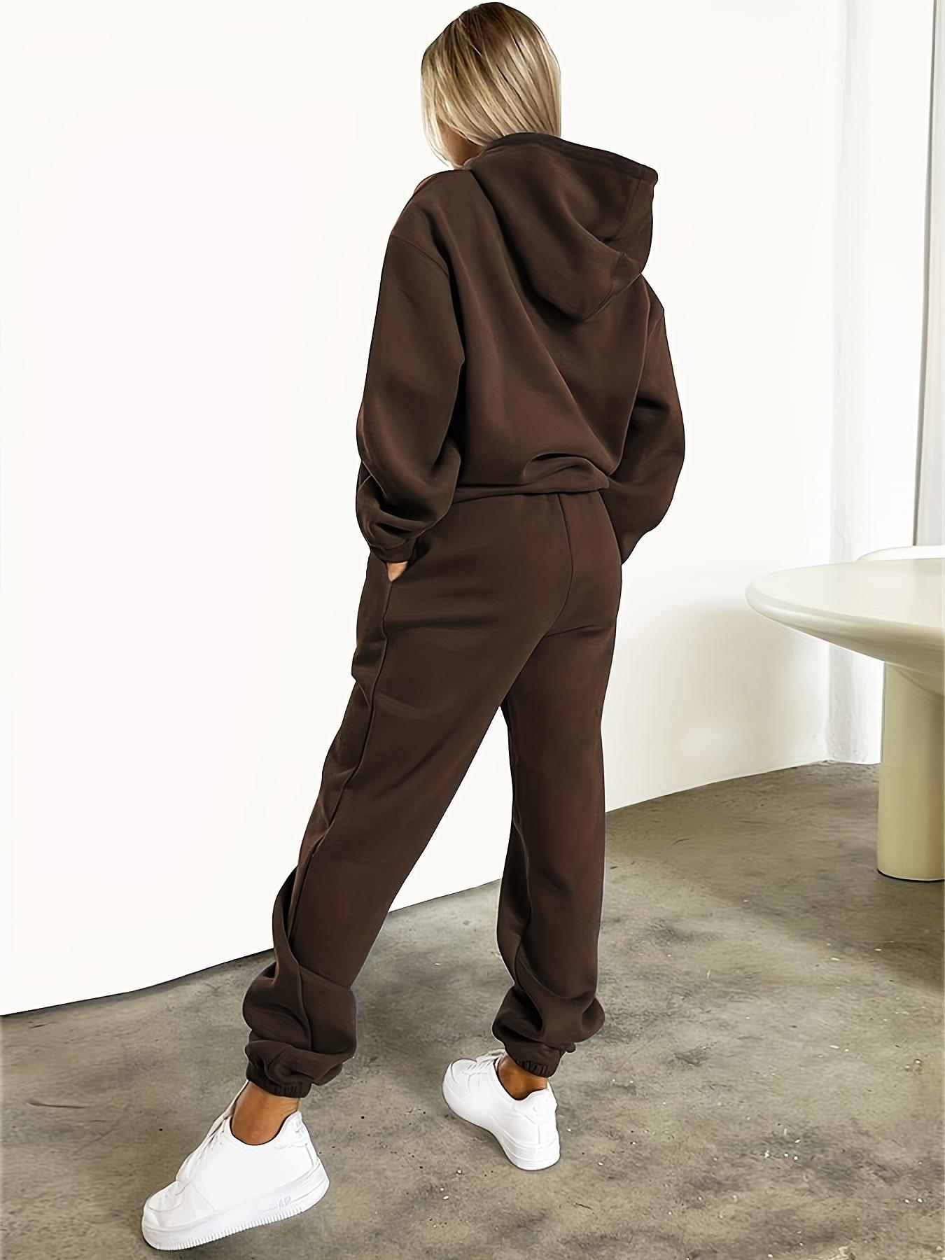 Paris Inspired Fleece Hoodie And Joggers Set For Women