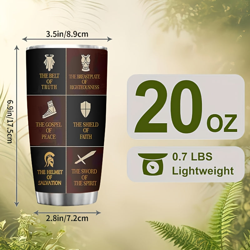 Christian Coffee Mug - Armor of God Stainless Steel Tumbler 20oz