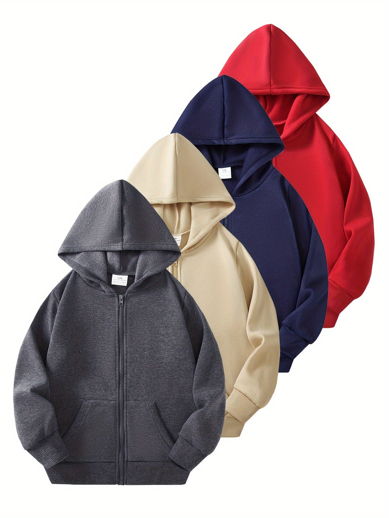 Divine Power Boys Zippered Hoodies Long Sleeve Pack