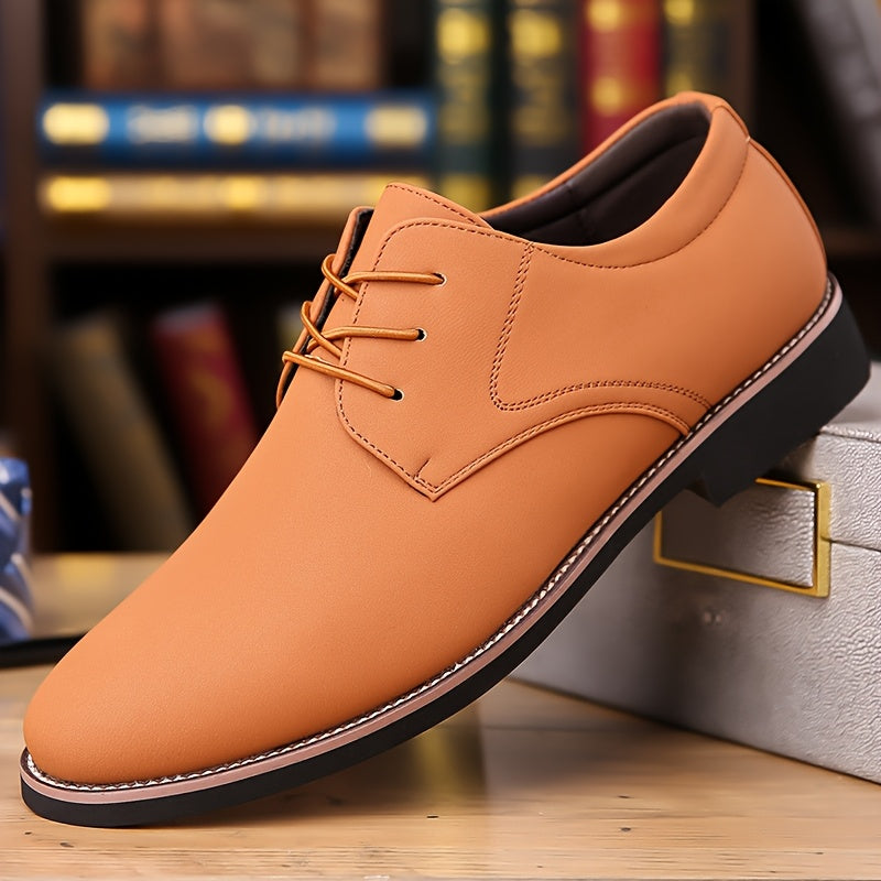 Men's Round Toe Oxfords Dress Shoes With Rubber Sole