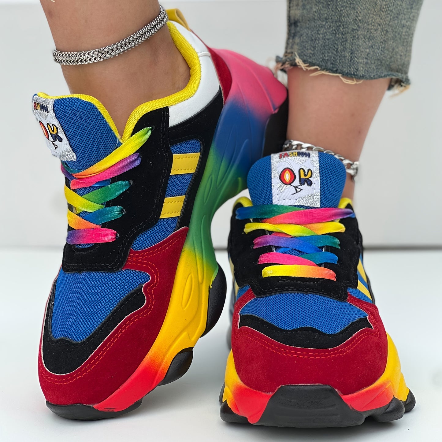 2025 New Breathable Colored Women's Casual Sneakers
