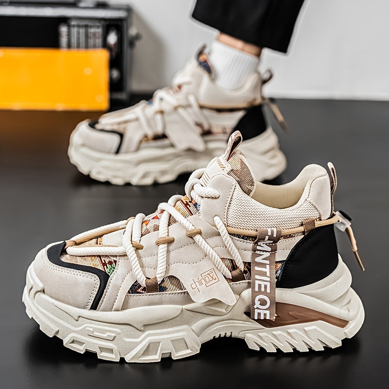 Versatile Mens High Top Casual Shoes Trendy Street Sneakers