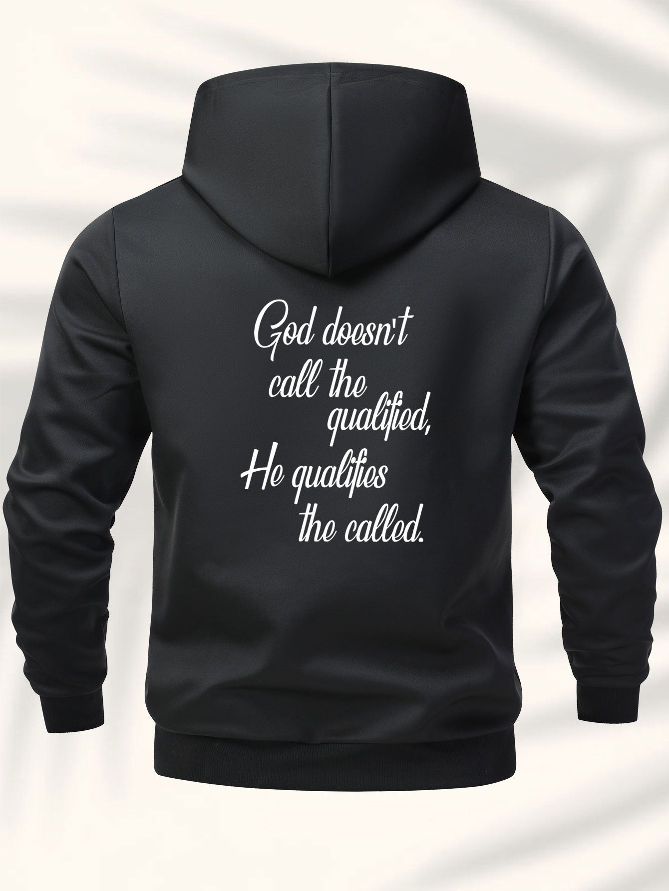 Casual Hooded Jacket Men's Inspirational Back Print