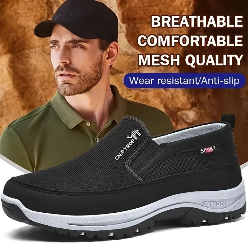 Cnatrop Men Arch Support Slipon Breathable Non Slip Shoes