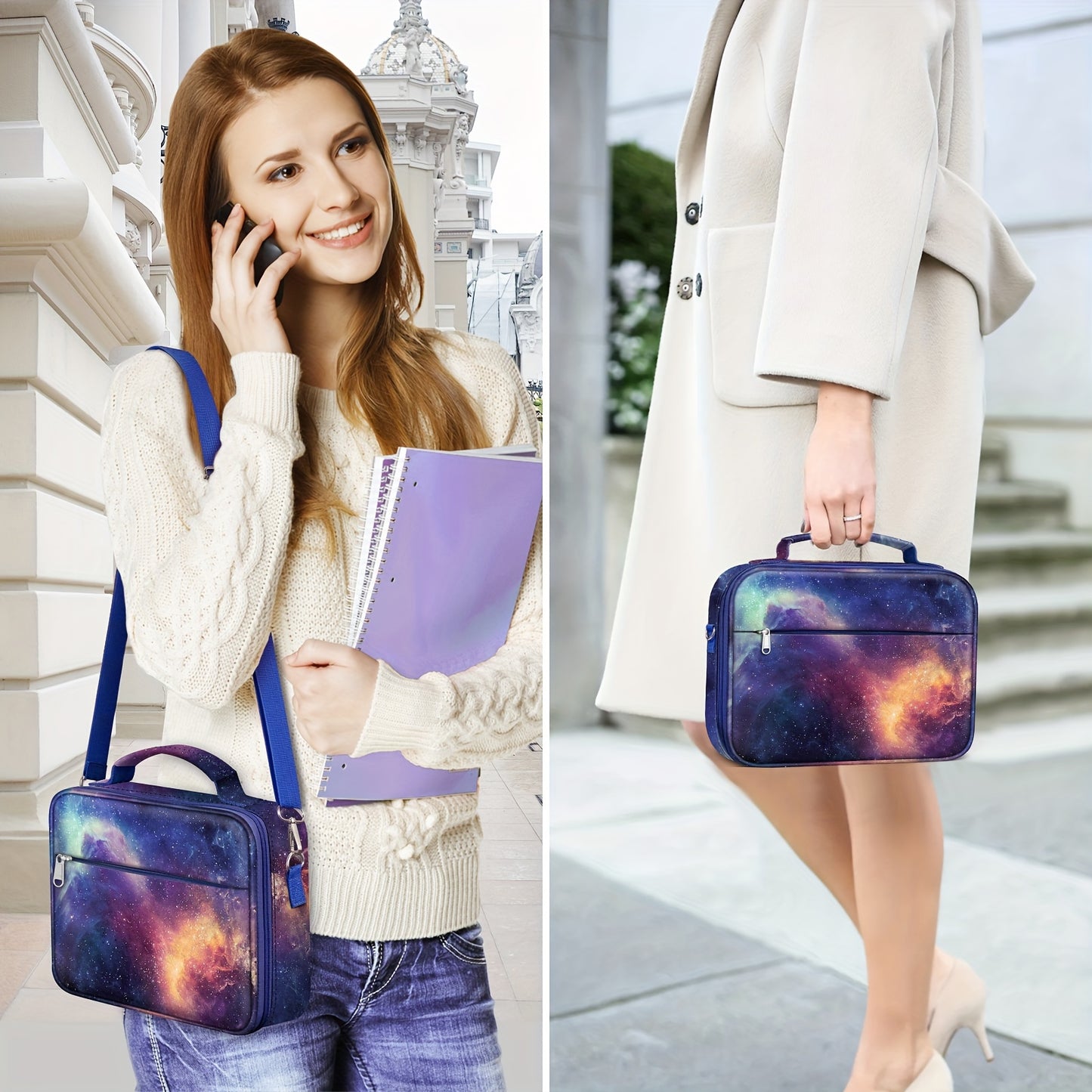 Galaxy Holy Bible Cover with Removable Pen Holder and Strap