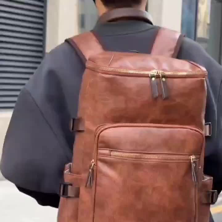 Sendpistil Soft PU Hiking Bag Large Capacity Travel Tote