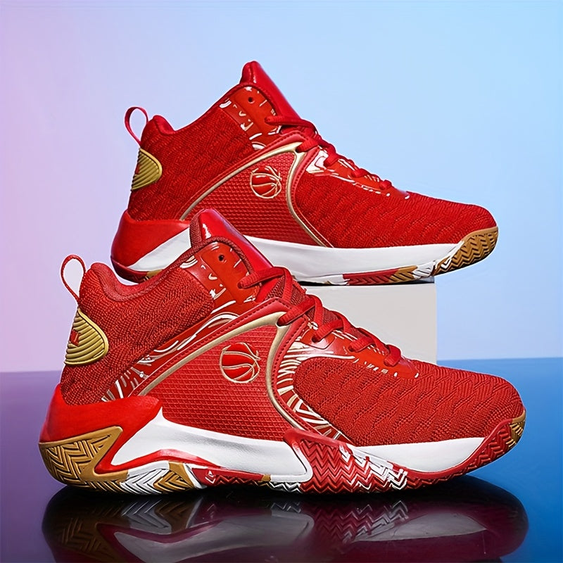 Mens High Top Basketball Sneakers Non Slip Breathable Mesh