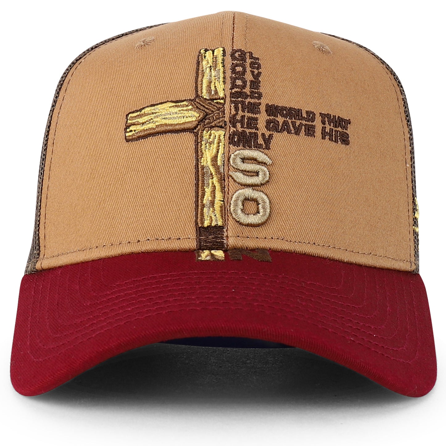 Jesus Saves Embroidered Trucker Cap Curved Bill Six Panel Casual Hat Cotton Polyester Blend