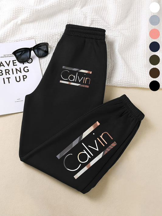 In His Divine Power Womens Fleece Lined Joggers Geometric