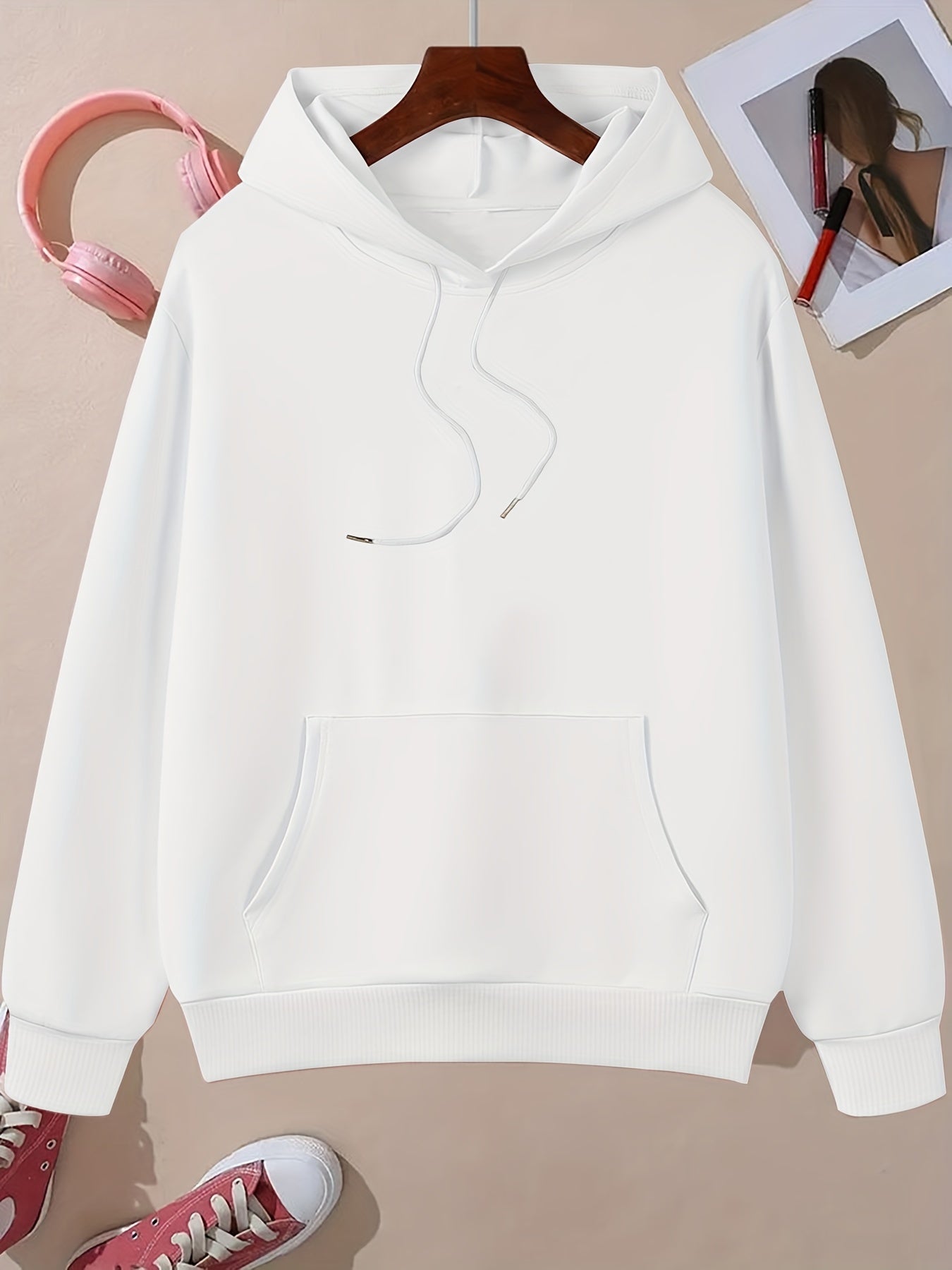 IHDP Alphabet Pattern Hoodie Women Casual Sweater Edition