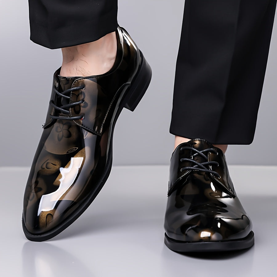 Derby Shoes Men's Soft Sole British Style Groom's Shoes