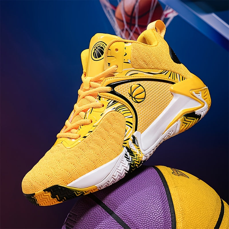 Mens High Top Basketball Sneakers Non Slip Breathable Mesh