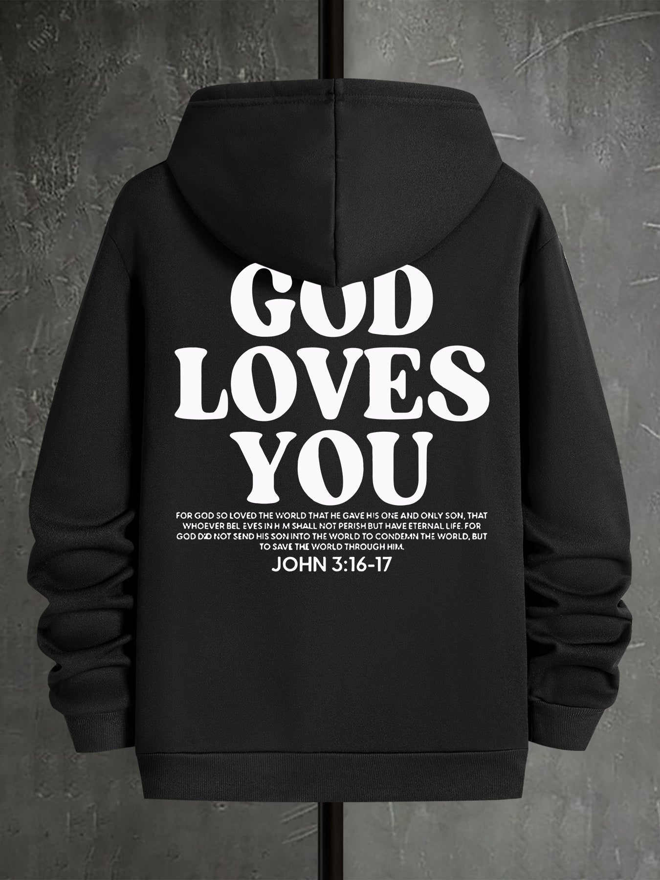 Men Polyester Hooded Sweatshirt With Geometric Printed Hood