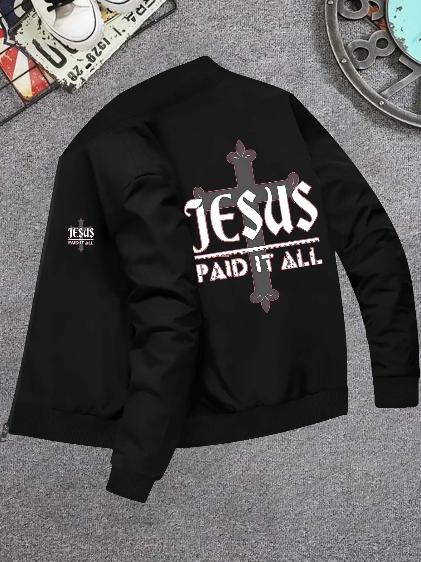 Divine Power Jesus Paid It All Bomber Jacket Vintage