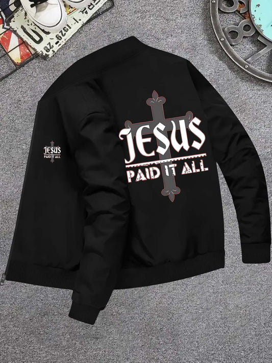 Divine Power Jesus Paid It All Bomber Jacket Vintage